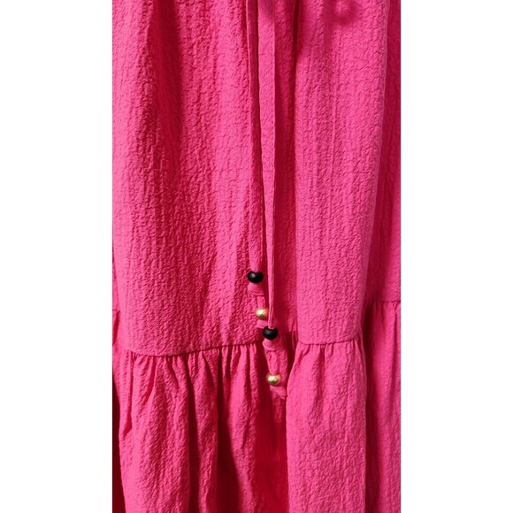 Calvin Klein Women’s Pink Crinkled Sleeveless Dress Size 4, Drawstring, NWT - Picture 4 of 6